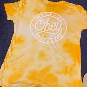 Tie dye obey shirt